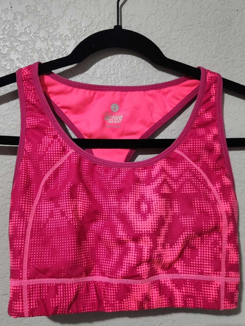 Old Navy Pink Floral Print Sports Bra
